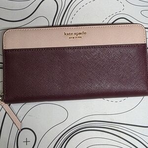 Kate Spade Blush and Wine Wallet